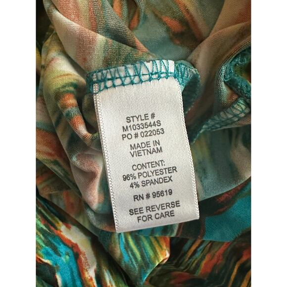 Studio JPR Women’s Green Multi Color Fair Isle A-line Boho skirt Size Large - Picture 5 of 6